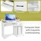 Costway 22" Wide Computer Desk Writing Study Laptop Table w/ Drawer & Keyboard Tray White\Black